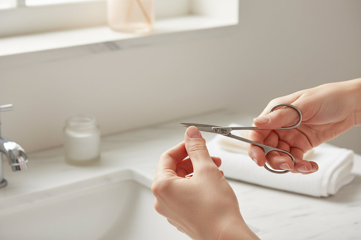 Nippes 800R curved cuticle scissors – precision stainless steel tool for manicures