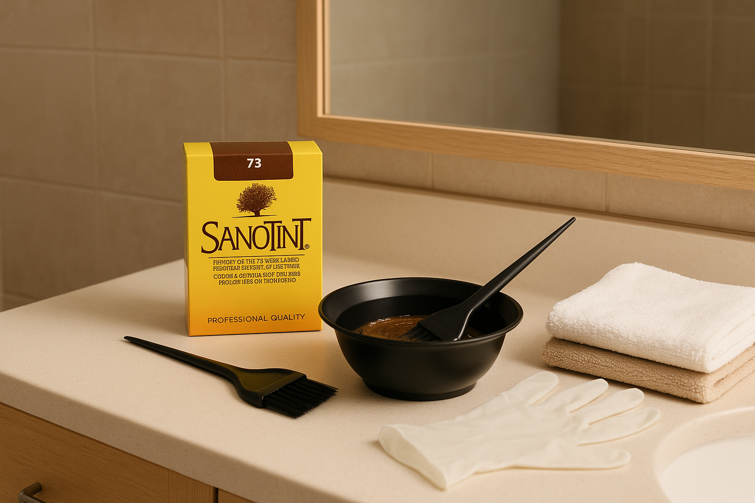 Sanotint 73 Light Natural Brown Hair Dye - Ammonia & PPD-Free Permanent Color for Sensitive Scalps
