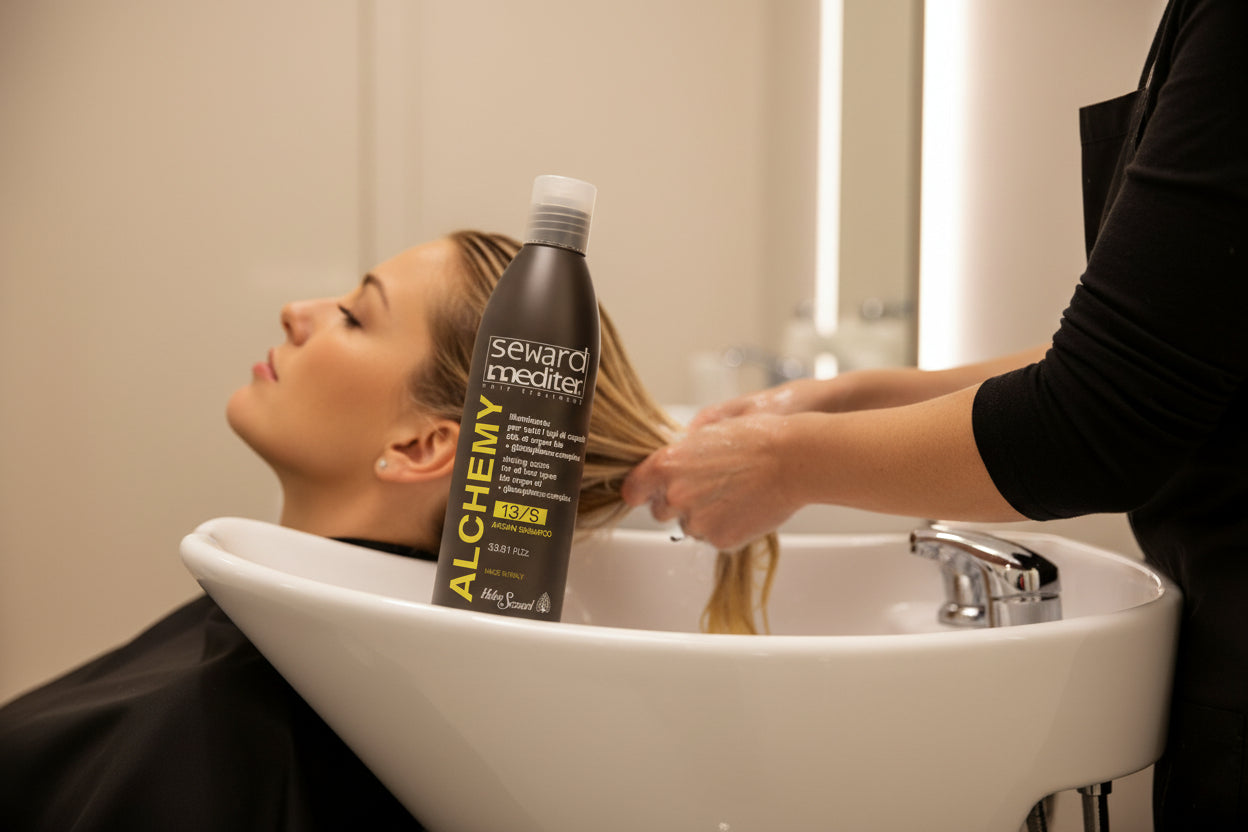 Seward Mediter Argan Shampoo – Hydrating and nourishing shampoo with Argan Oil for smooth, silky hair now available from salonservdirect