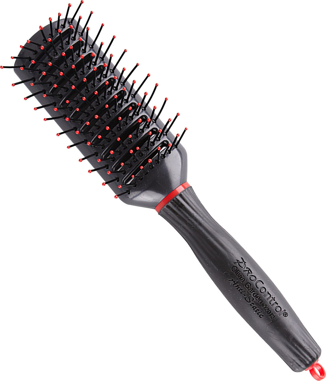 Olivia Garden ProControl Tunnel Brush - Professional 9-Row Vent Brush with Antistatic Pins