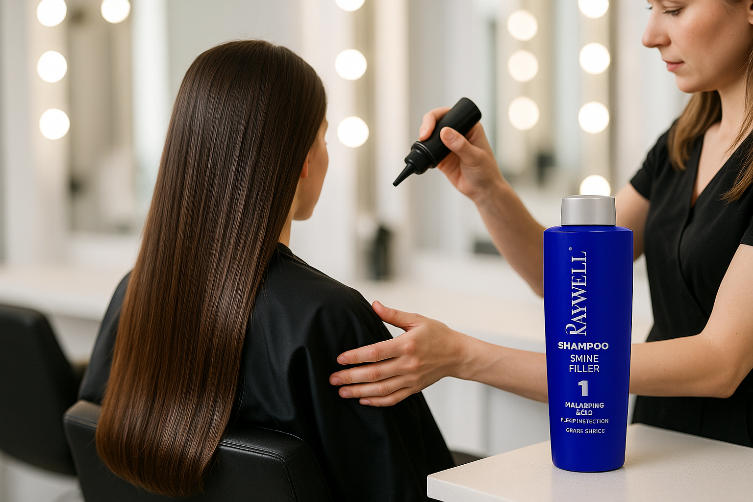 Raywell Shine Filler Shampoo 1000ml - Professional Salon Size with Hyaluronic Acid