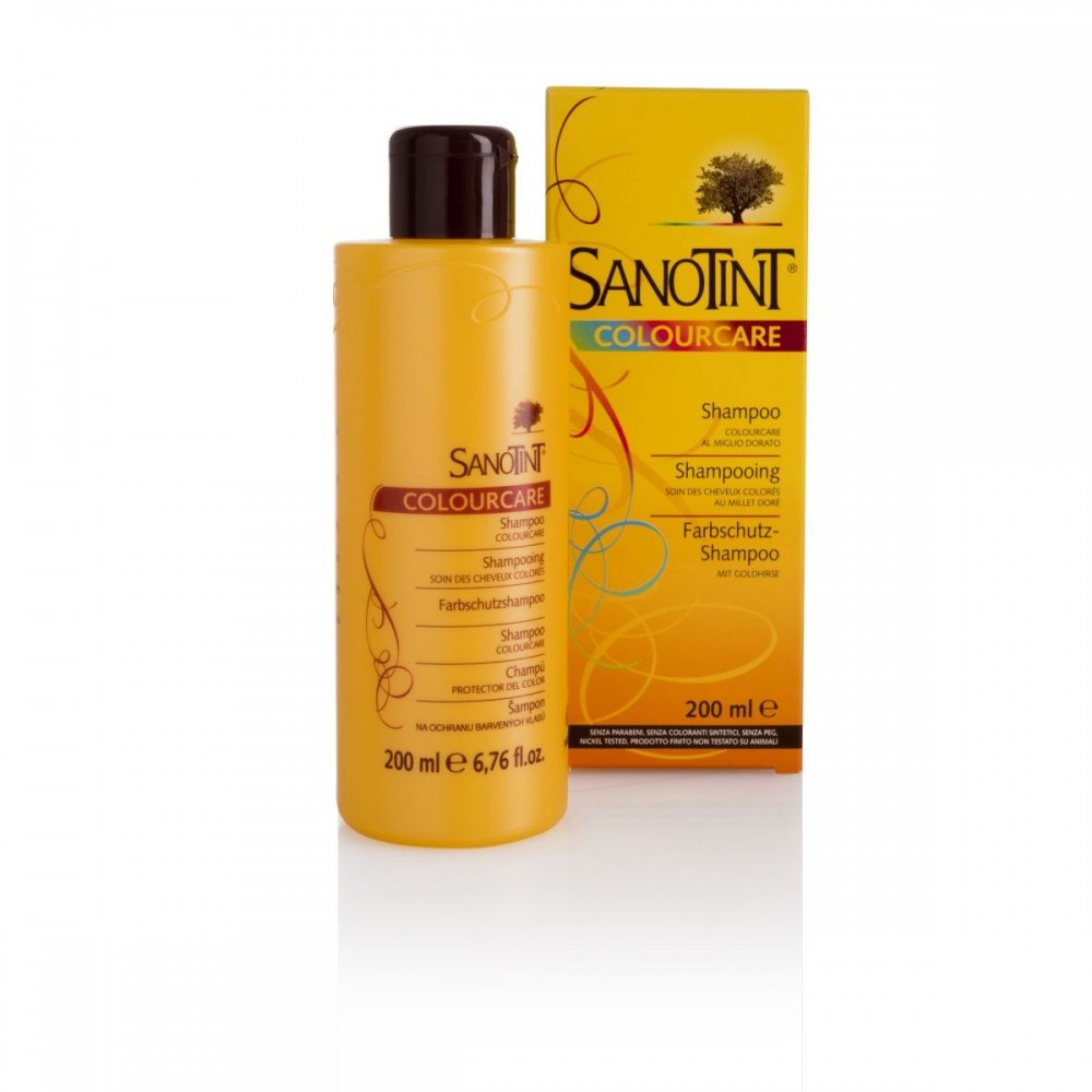 Sanotint Colour Care Shampoo – Gentle, nourishing shampoo for color-treated hair, enriched with golden millet and chamomile for lasting vibrancy.
