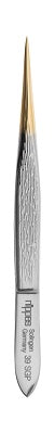 Nippes of Solingen Gold Plated Tweezers pointed 39SGP - Tulipa Hair & Beauty 